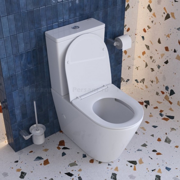 Напольный унитаз BelBagno Flay-Tor смыв "торнадо" BB2149CP-TOR/SC+BB2149T с сиденьем микролифт