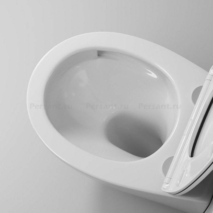 Подвесной унитаз Grossman безободковый, смыв "торнадо" GR-4405SQ белый, с сиденьем микролифт