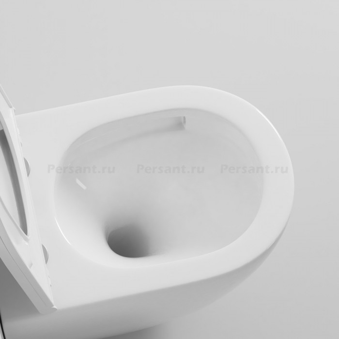 Подвесной унитаз Grossman безободковый, смыв "торнадо" GR-4455SQ белый, с сиденьем микролифт