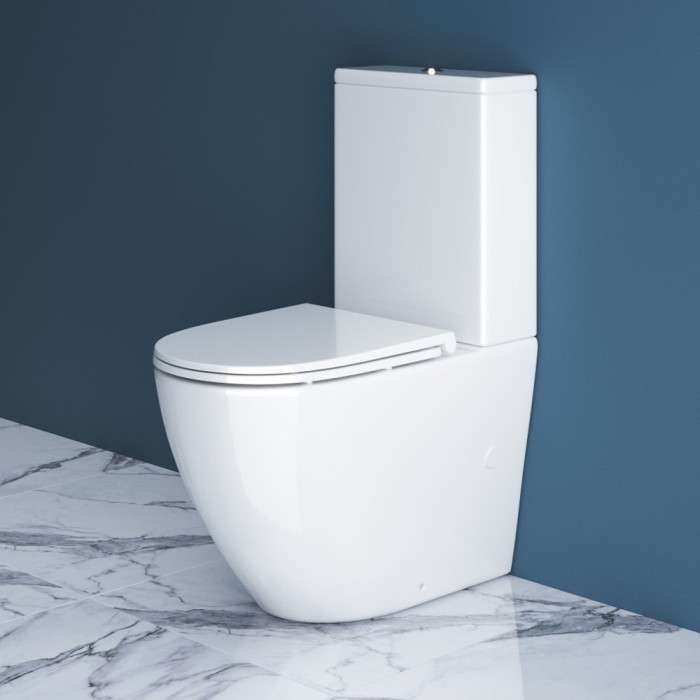 Напольный унитаз BelBagno Sfera-R BB2141CP+BB2141T безободковый