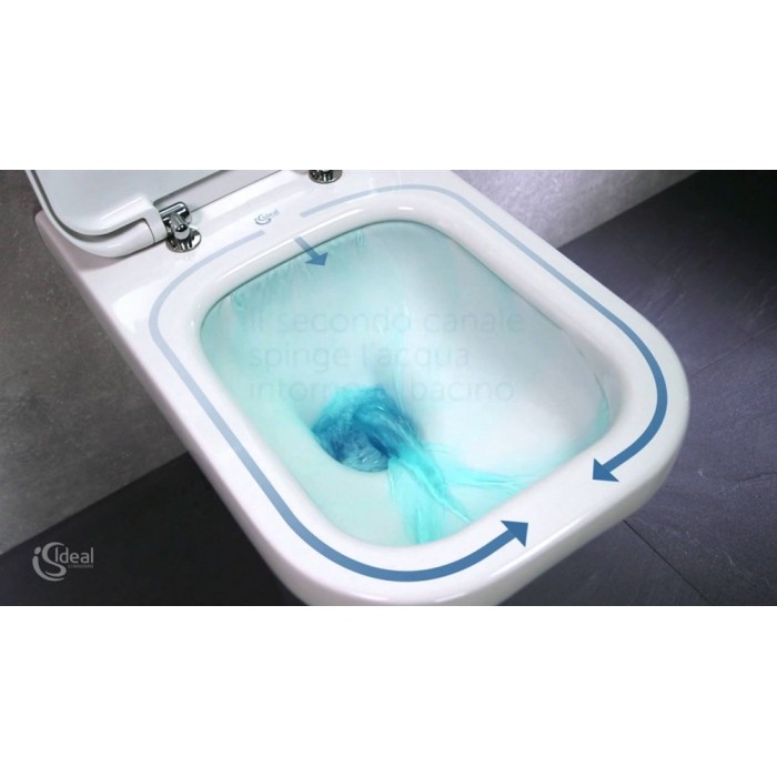 Напольный унитаз Ideal Standard Tesi T008701 со смывом AquaBlade