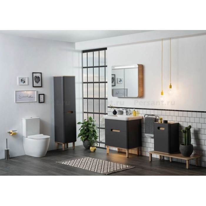 Напольный унитаз Vitra Sento Rim-Ex 9830B003-7203 безободковый с сиденьем микролифт