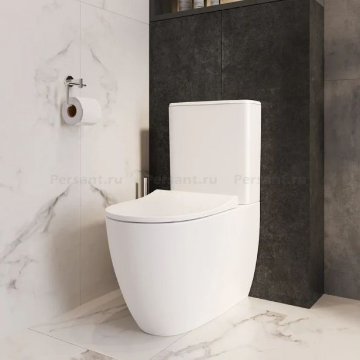 Напольный унитаз Vitra Sento Rim-Ex 9830B003-7203 безободковый с сиденьем микролифт