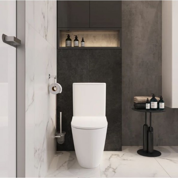 Напольный унитаз Vitra Sento Rim-Ex 9830B003-7204 безободковый с сиденьем микролифт