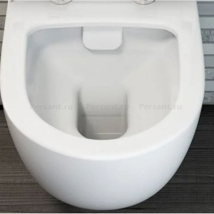 Напольный унитаз Vitra Sento Rim-Ex 9830B003-7204 безободковый с сиденьем микролифт
