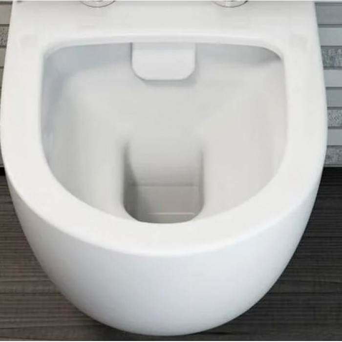 Напольный унитаз Vitra Sento Rim-Ex 9830B003-7204 безободковый с сиденьем микролифт