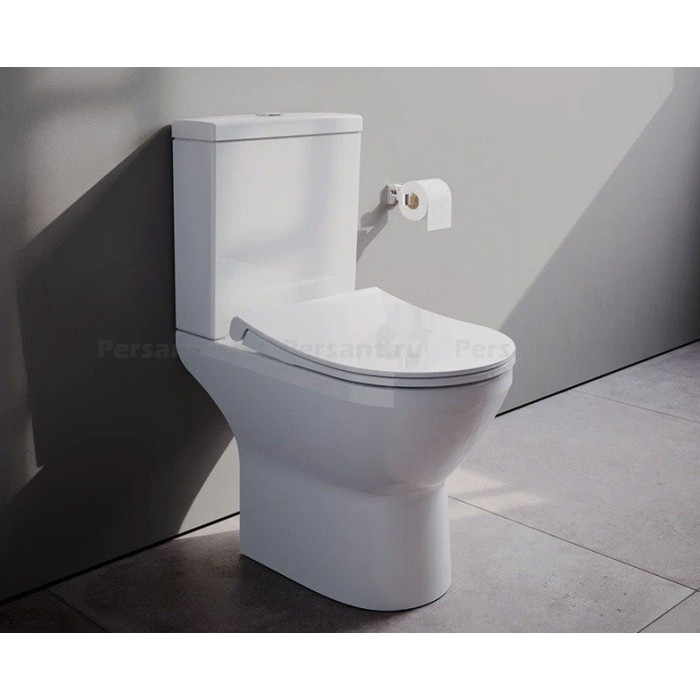 Напольный унитаз VitrA Integra Round 9833B003-7206 безободковый с сиденьем микролифт