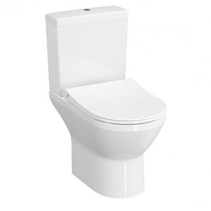 Напольный унитаз VitrA Integra Round 9833B003-7206 безободковый с сиденьем микролифт