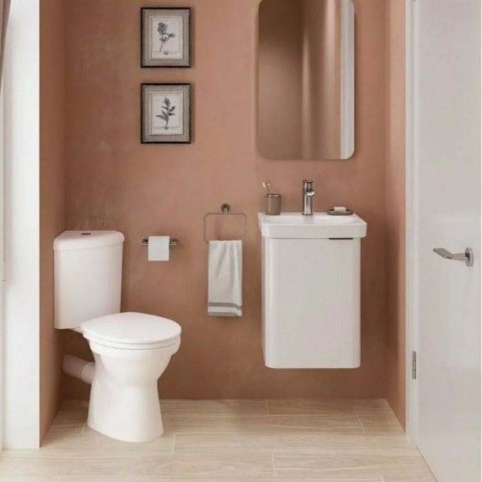 Угловой напольный унитаз Vitra Norm Wenkel 9854B099-7200 с сиденьем микролифт