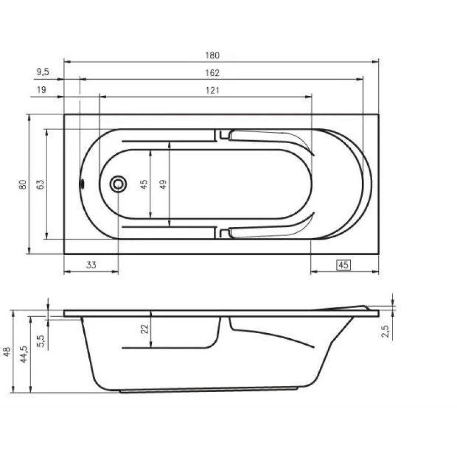 Акриловая ванна Riho Future 180x80 B074001005