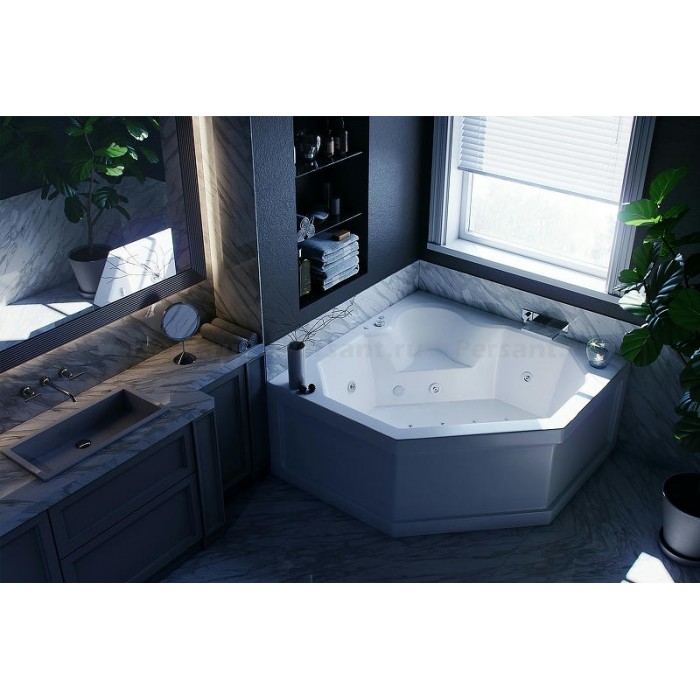 Акриловая ванна Aquatek Лира 148x148 LIR150-0000032 с фронтальным экраном
