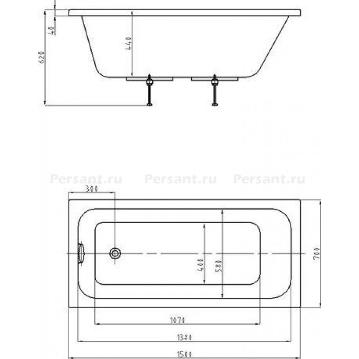 Акриловая ванна Aquatek Мия 150x70 MIY150-0000001