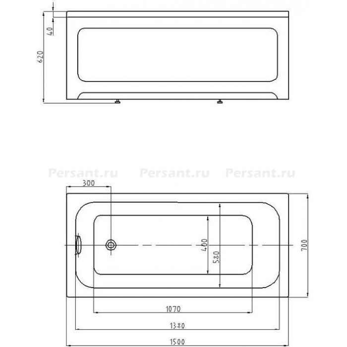 Акриловая ванна Aquatek Мия 150x70 MIY150-0000001