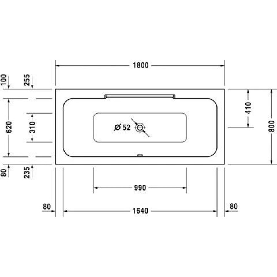 Акриловая ванна Duravit Dyrastyle 180x80 700298000000000