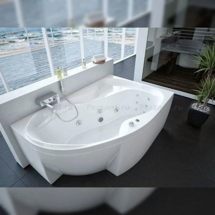 Акриловая ванна Aquatek Вега 170х105 правая, без фронтального экрана