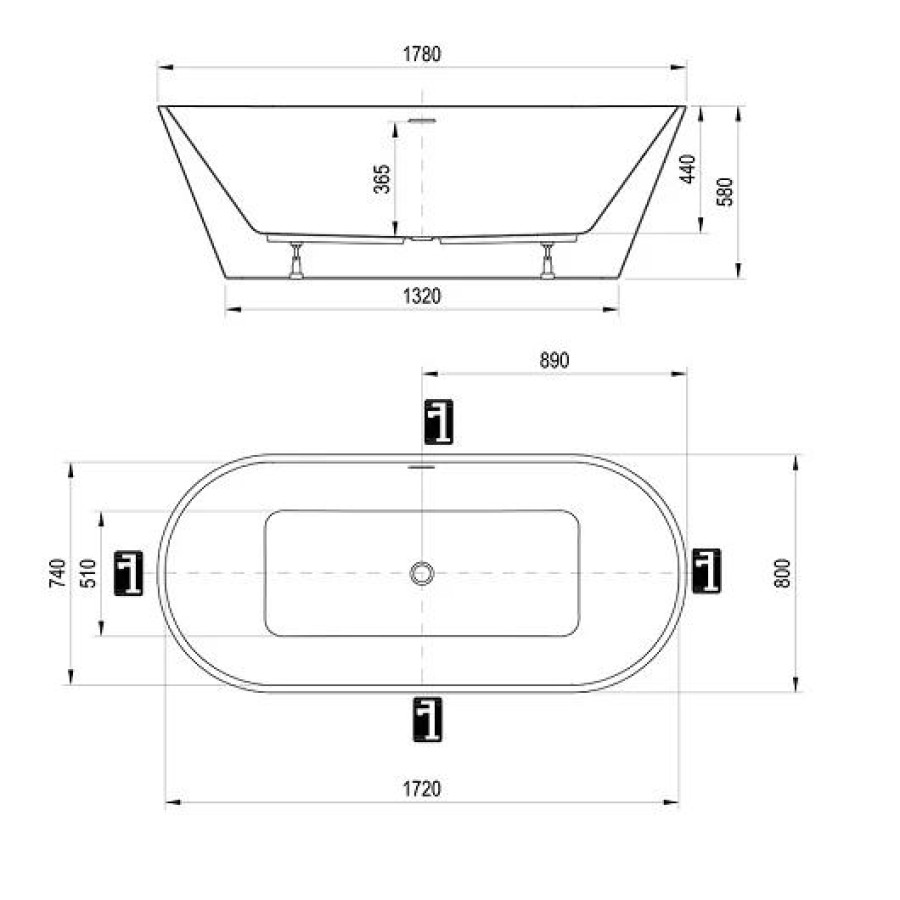 Акриловая ванна 178х80 Ravak Solo XC00100025 белая