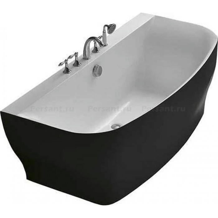 Акриловая ванна BelBagno 165х78 BB74-NERO-W0