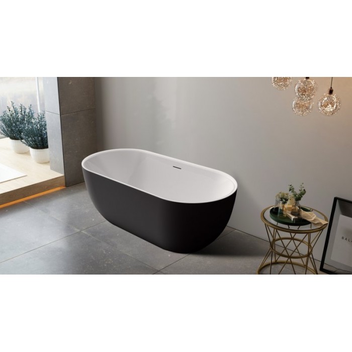 Акриловая ванна BelBagno 150х80 BB70-1500-800-W/NM черная