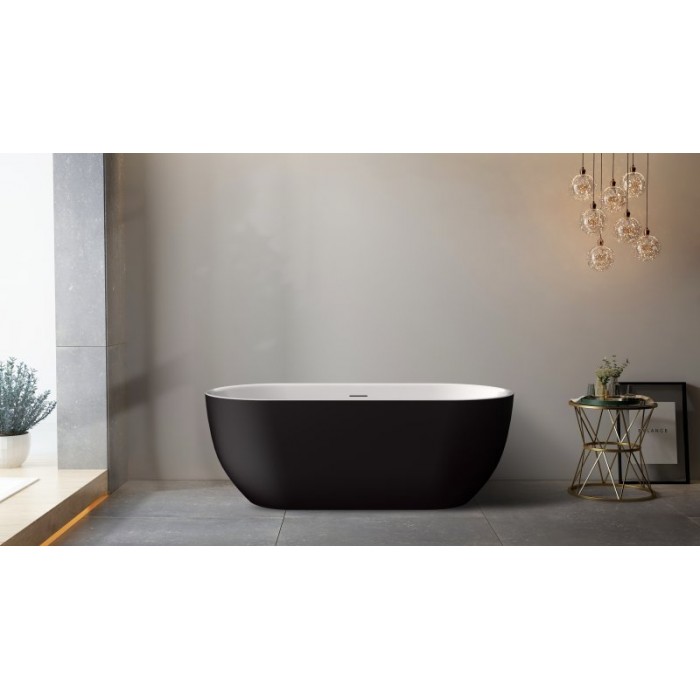 Акриловая ванна BelBagno 150х80 BB70-1500-800-W/NM черная
