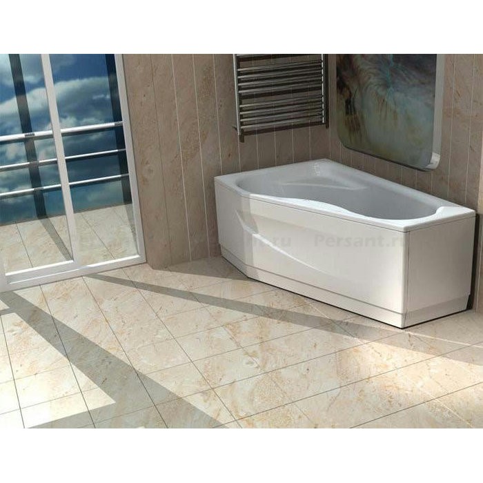 Акриловая ванна Aquatek Медея 170x95 MED180-0000037 с фронтальным и боковым экранами, левая