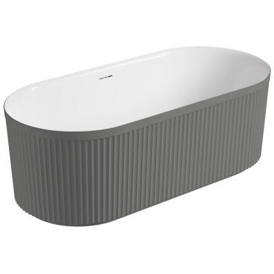 Акриловая ванна Vincea 170x80 VBT-709-1700MA матовый антрацит/белый, отдельностоящая