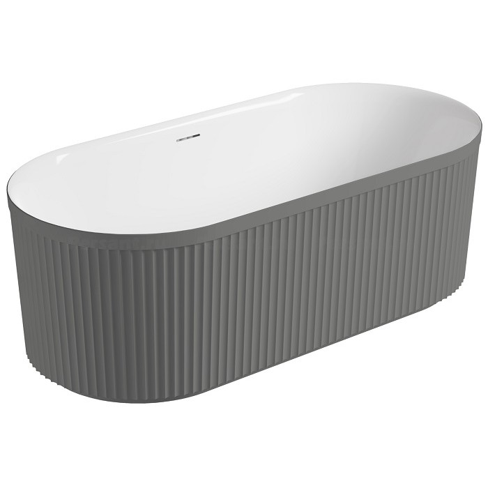 Акриловая ванна Vincea 170x80 VBT-709-1700MA матовый антрацит/белый, отдельностоящая