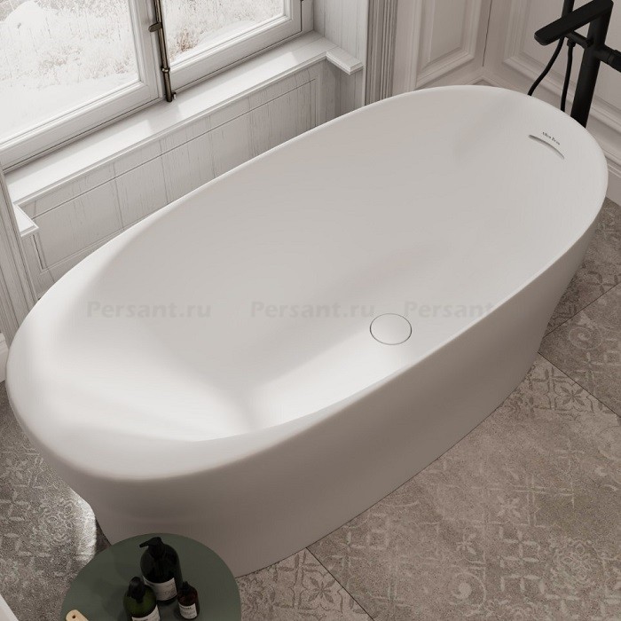 Ванна Allen Brau Solid Stone Krion Neo XL 180x80 2.35002.21, белая матовая