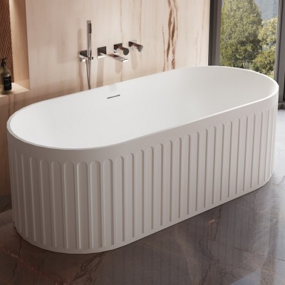 Ванна Vincea Solid Surface 170x75 VBT-4S09MW, белая матовая