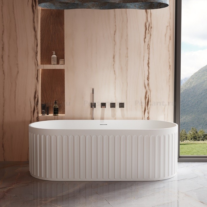 Ванна Vincea Solid Surface 170x75 VBT-4S09MW, белая матовая