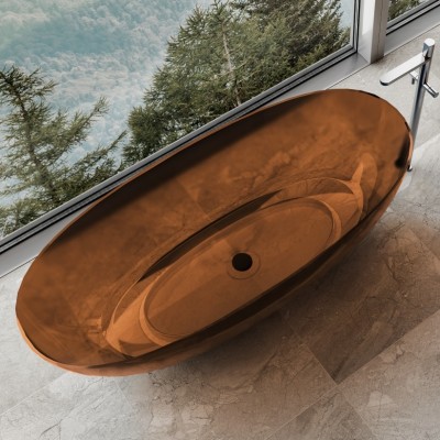 Ванна прозрачная Vincea 170x75 VBT-6T01BR янтарная, отдельностоящая
