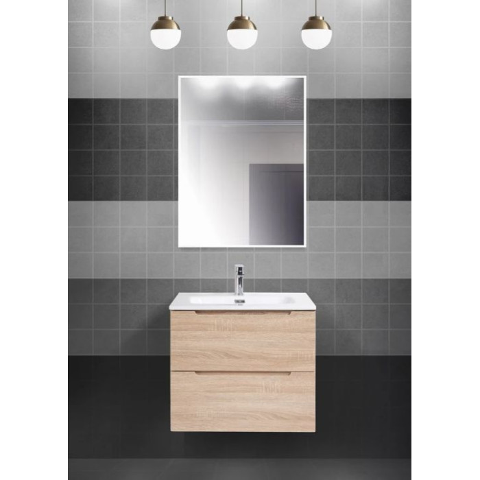 Зеркало BelBagno 60x80 сатин SPC-AL-600-800 в алюминиевой раме