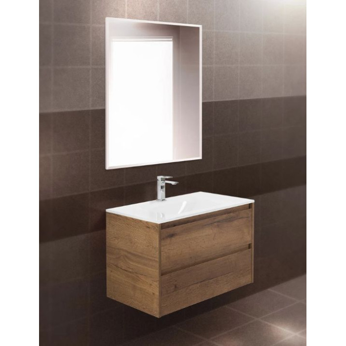Зеркало BelBagno 80x90 сатин SPC-AL-800-900 в алюминиевой раме