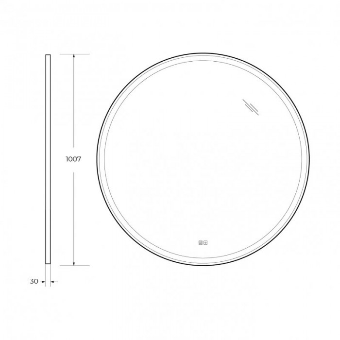 Зеркало Cezares Cadro 100 с подсветкой и антизапотевателем CZR-SPC-CADRO-1000-LED-TCH-WARM