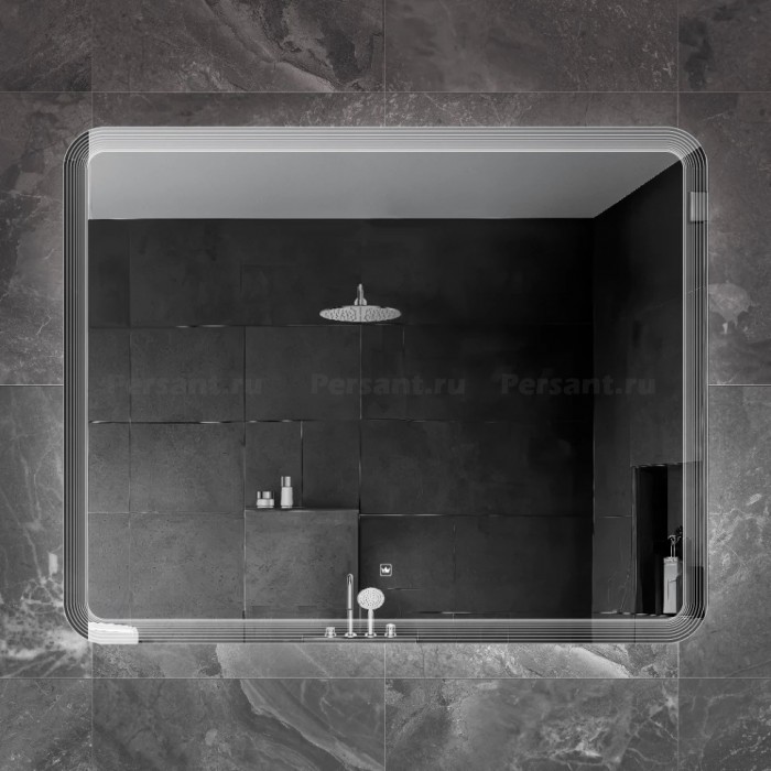 Зеркало Cezares Duet 100x80 с контурной подсветкой и гравировкой CZR-SPC-DUET-1000-800-LED-TCH