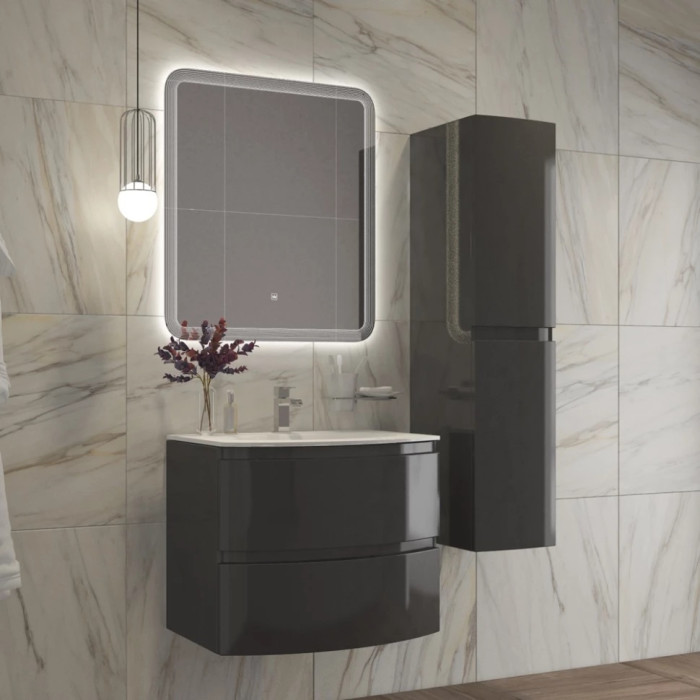 Зеркало Cezares Duet 80x80 с контурной подсветкой и гравировкой CZR-SPC-DUET-800-800-LED-TCH