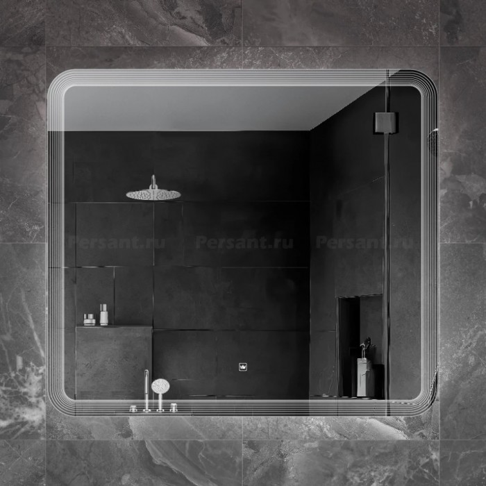 Зеркало Cezares Duet 90x80 с контурной подсветкой и гравировкой CZR-SPC-DUET-900-800-LED-TCH