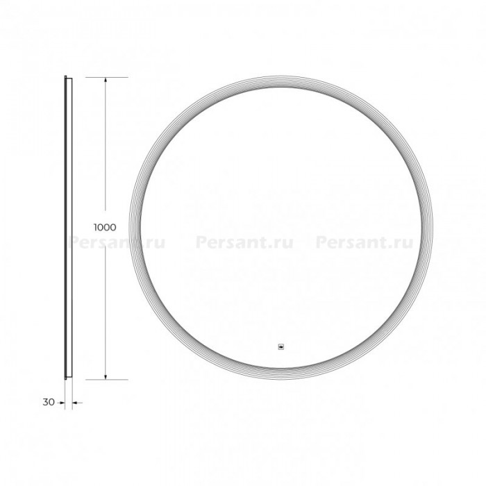 Зеркало Cezares Eco 100 круглое с LED-подсветкой CZR-SPC-ECO-1000-LED-TCH