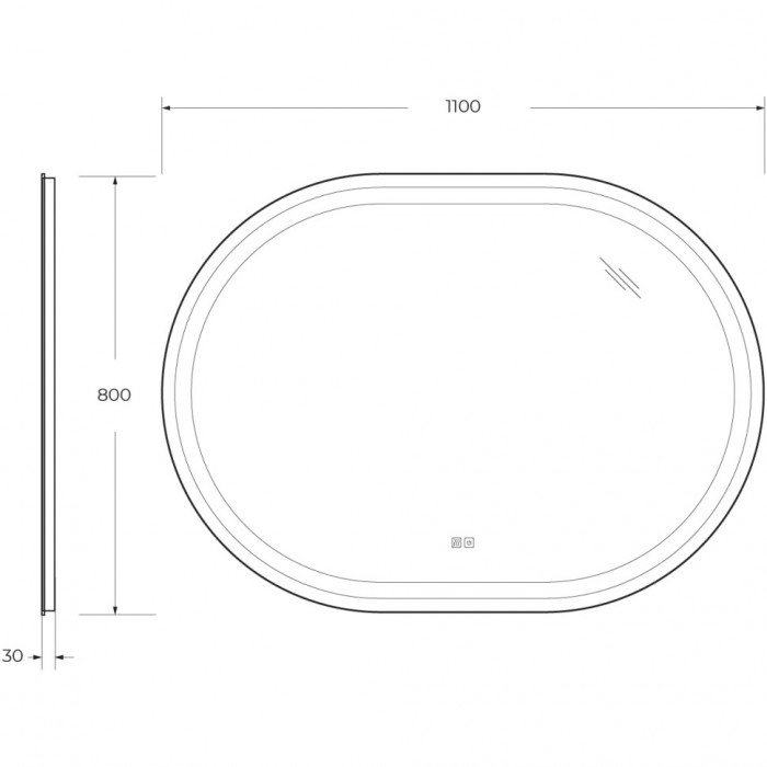 Зеркало Cezares Giubileo 110x80 с подсветкой и антизапотевателем CZR-SPC-GIUBILEO-1100-800-TCH-WARM