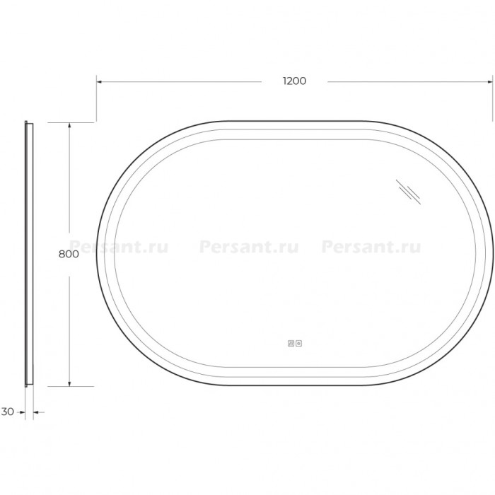 Зеркало Cezares Giubileo 120x80 с подсветкой и антизапотевателем CZR-SPC-GIUBILEO-1200-800-TCH-WARM