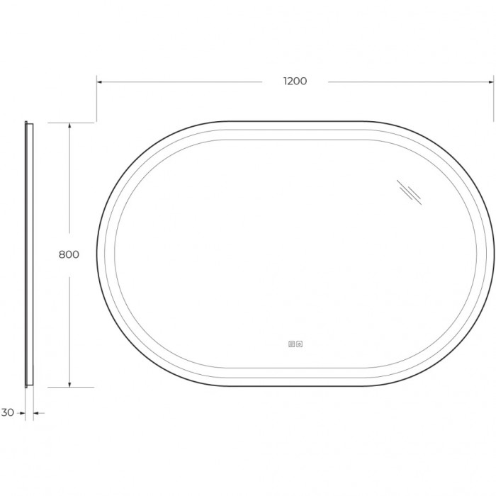 Зеркало Cezares Giubileo 120x80 с подсветкой и антизапотевателем CZR-SPC-GIUBILEO-1200-800-TCH-WARM