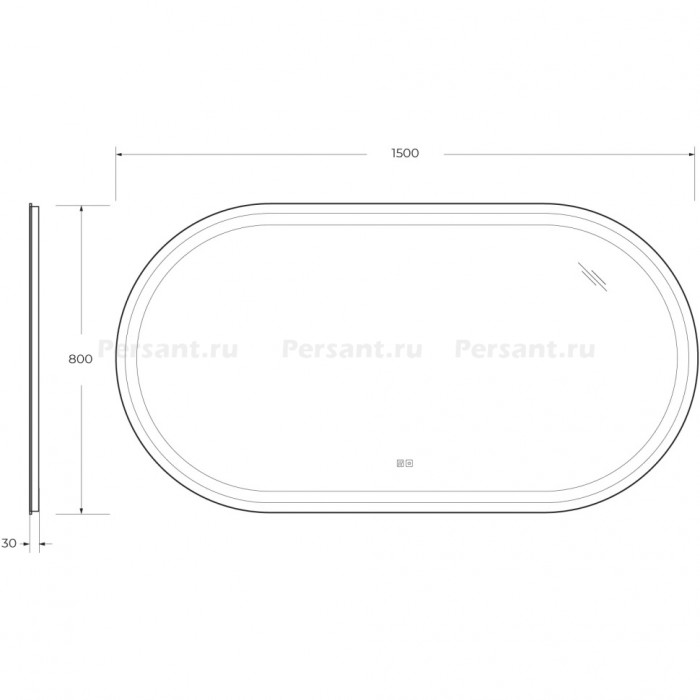 Зеркало Cezares Giubileo 150x80 с подсветкой и антизапотевателем CZR-SPC-GIUBILEO-1500-800-TCH-WARM
