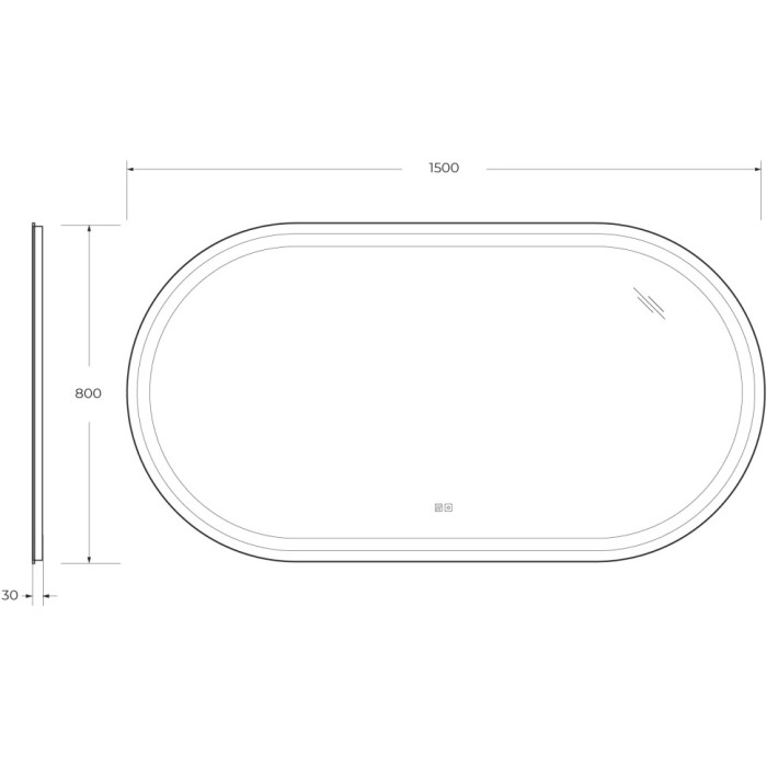 Зеркало Cezares Giubileo 150x80 с подсветкой и антизапотевателем CZR-SPC-GIUBILEO-1500-800-TCH-WARM