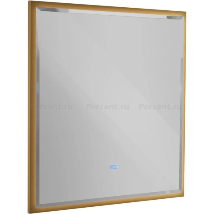 Зеркало Cezares Interni 100x90 с контурной подсветкой и подогревом, основа золото матовое CZR-SPC-INT-1000-900-LED-TCH-WARM-BORO