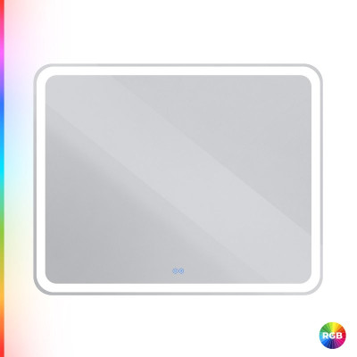 Зеркало Cezares Multicolor 100x80 с разноцветной подсветкой RGB CZR-SPC-MC-1000-800-RGB-TCH