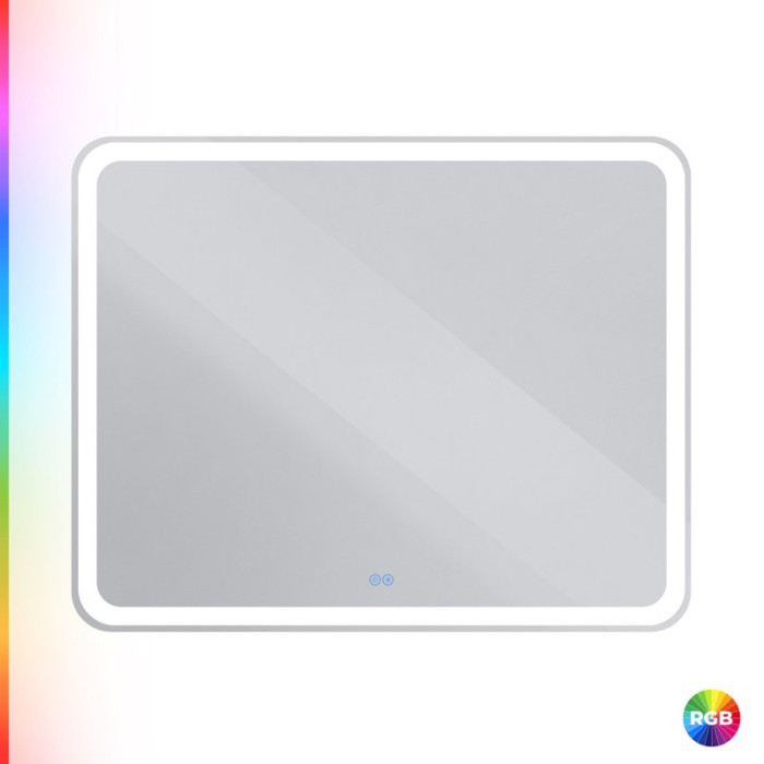 Зеркало Cezares Multicolor 100x80 с разноцветной подсветкой RGB CZR-SPC-MC-1000-800-RGB-TCH