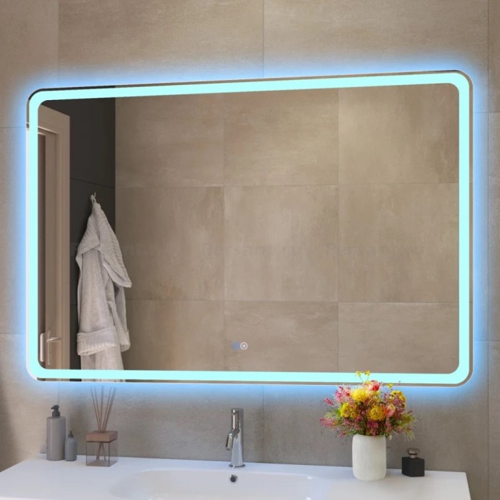 Зеркало Cezares Multicolor 120x80 с разноцветной подсветкой RGB CZR-SPC-MC-1200-800-RGB-TCH