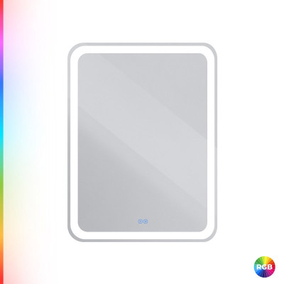 Зеркало Cezares Multicolor 60x80 с разноцветной подсветкой RGB CZR-SPC-MC-600-800-RGB-TCH