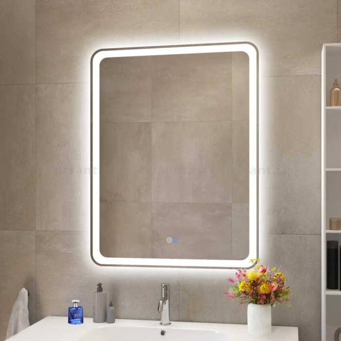 Зеркало Cezares Multicolor 70x80 с разноцветной подсветкой RGB CZR-SPC-MC-700-800-RGB-TCH