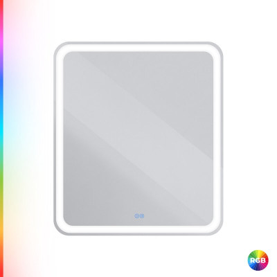 Зеркало Cezares Multicolor 70x80 с разноцветной подсветкой RGB CZR-SPC-MC-700-800-RGB-TCH
