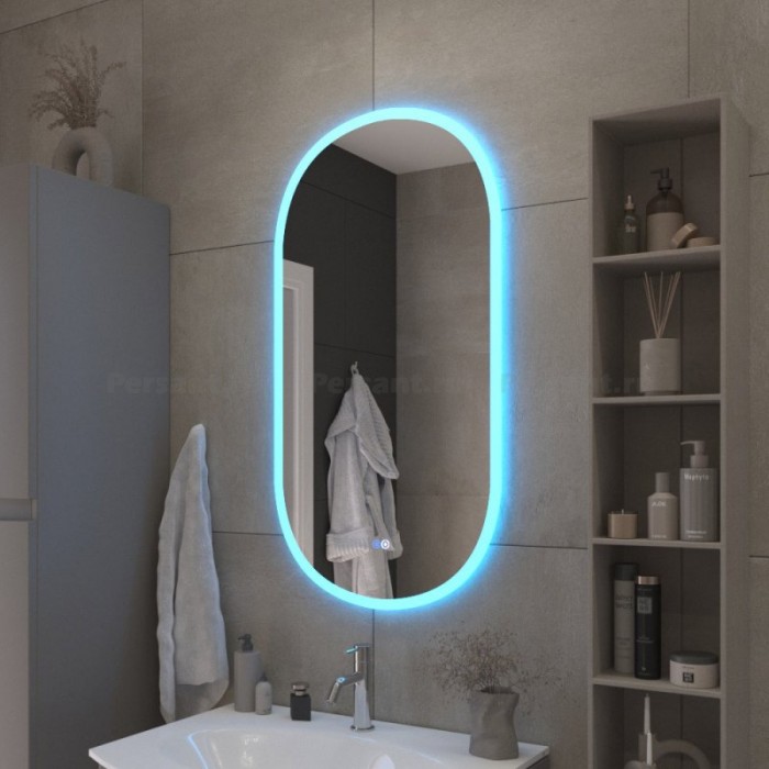 Зеркало Cezares Elisse 50x95 с контурной разноцветной подсветкой RGB CZR-SPC-ELS-500-950-RGB-TCH